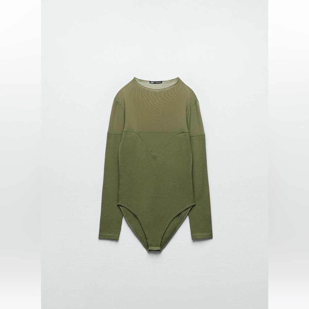 Zara Seamless Tulle Bodysuit